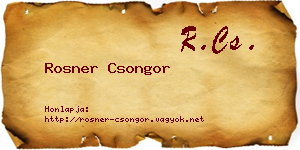 Rosner Csongor névjegykártya